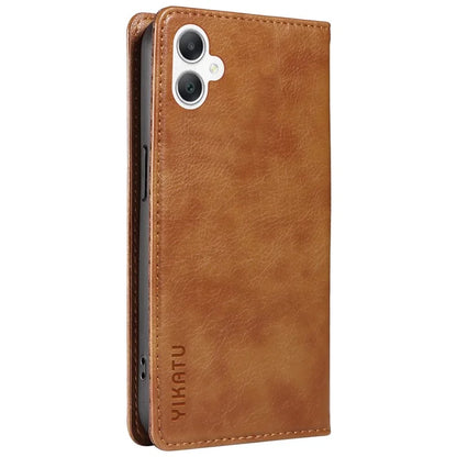 YIKATU YK-006 For Samsung Galaxy A06 Case Wallet Litchi Grain Leather Phone Cover Magnetic Auto-Absorbed