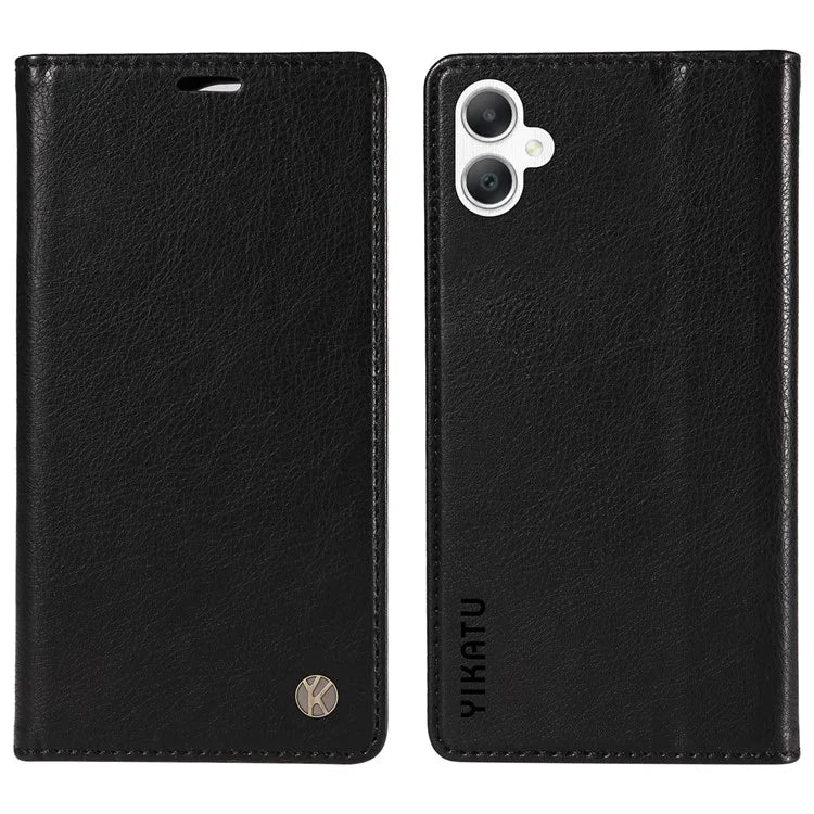 YIKATU YK-006 For Samsung Galaxy A06 Case Wallet Litchi Grain Leather Phone Cover Magnetic Auto-Absorbed