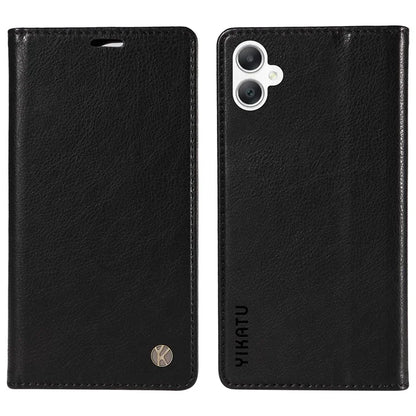 YIKATU YK-006 For Samsung Galaxy A06 Case Wallet Litchi Grain Leather Phone Cover Magnetic Auto-Absorbed