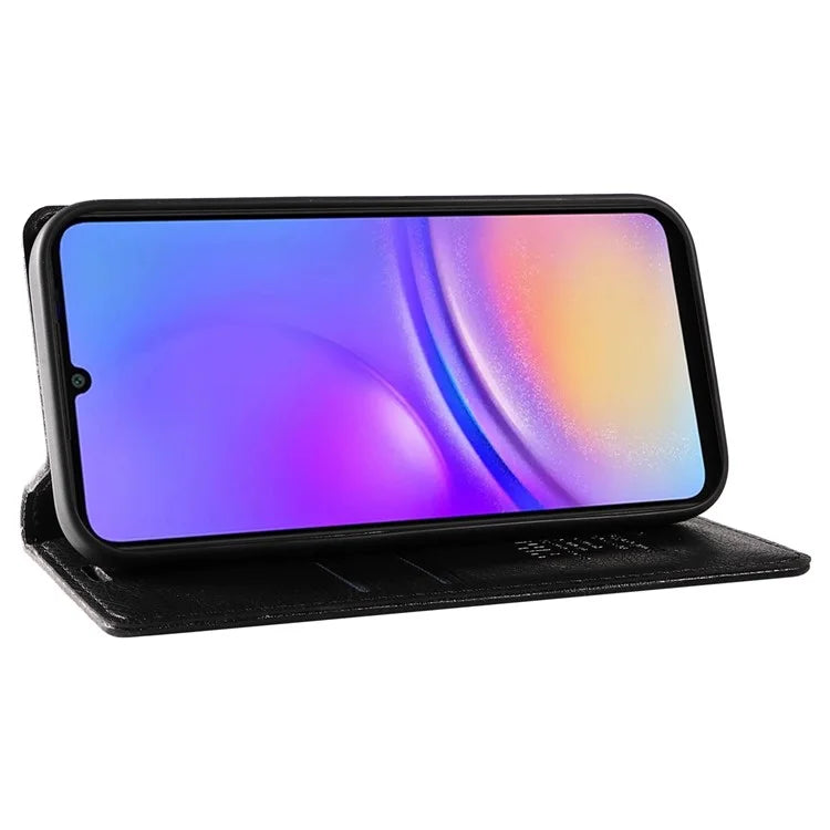 YIKATU YK-006 For Samsung Galaxy A06 Case Wallet Litchi Grain Leather Phone Cover Magnetic Auto-Absorbed