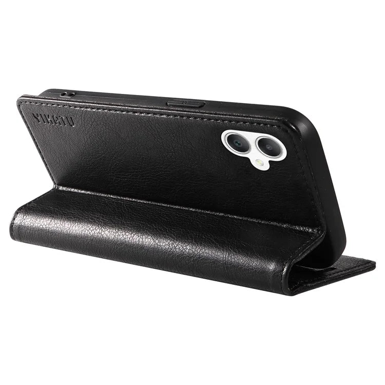 YIKATU YK-006 For Samsung Galaxy A06 Case Wallet Litchi Grain Leather Phone Cover Magnetic Auto-Absorbed