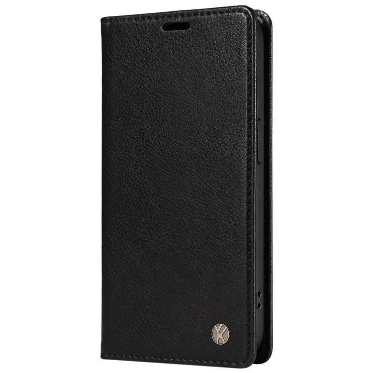 YIKATU YK-006 For Samsung Galaxy A06 Case Wallet Litchi Grain Leather Phone Cover Magnetic Auto-Absorbed