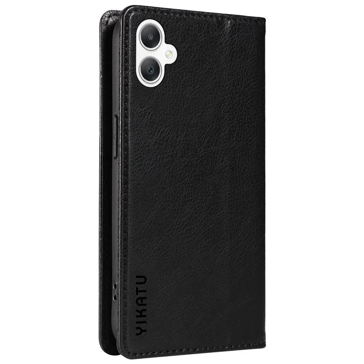 YIKATU YK-006 For Samsung Galaxy A06 Case Wallet Litchi Grain Leather Phone Cover Magnetic Auto-Absorbed