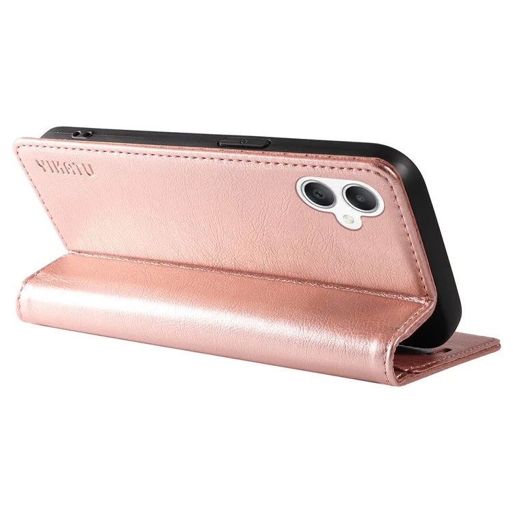 YIKATU YK-006 For Samsung Galaxy A06 Case Wallet Litchi Grain Leather Phone Cover Magnetic Auto-Absorbed