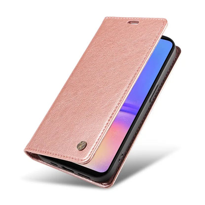 YIKATU YK-006 For Samsung Galaxy A06 Case Wallet Litchi Grain Leather Phone Cover Magnetic Auto-Absorbed