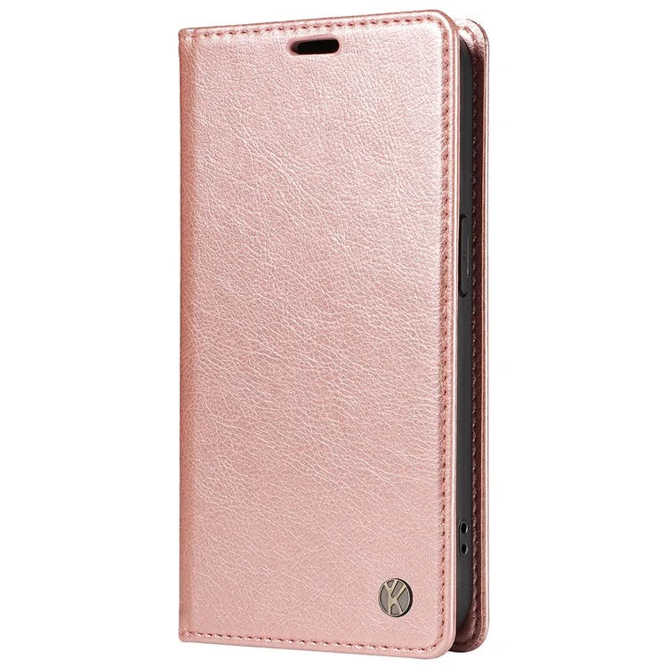 YIKATU YK-006 For Samsung Galaxy A06 Case Wallet Litchi Grain Leather Phone Cover Magnetic Auto-Absorbed