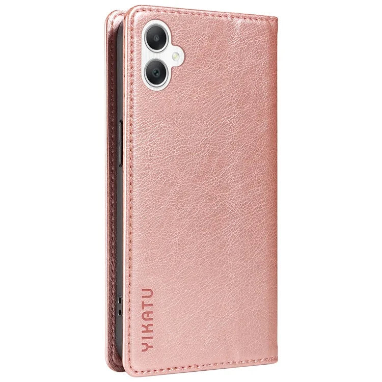 YIKATU YK-006 For Samsung Galaxy A06 Case Wallet Litchi Grain Leather Phone Cover Magnetic Auto-Absorbed