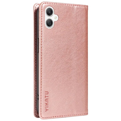 YIKATU YK-006 For Samsung Galaxy A06 Case Wallet Litchi Grain Leather Phone Cover Magnetic Auto-Absorbed