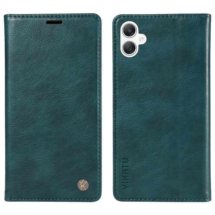 YIKATU YK-006 For Samsung Galaxy A06 Case Wallet Litchi Grain Leather Phone Cover Magnetic Auto-Absorbed