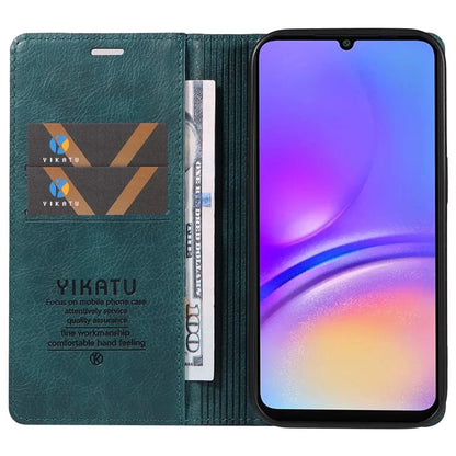 YIKATU YK-006 For Samsung Galaxy A06 Case Wallet Litchi Grain Leather Phone Cover Magnetic Auto-Absorbed