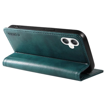 YIKATU YK-006 For Samsung Galaxy A06 Case Wallet Litchi Grain Leather Phone Cover Magnetic Auto-Absorbed