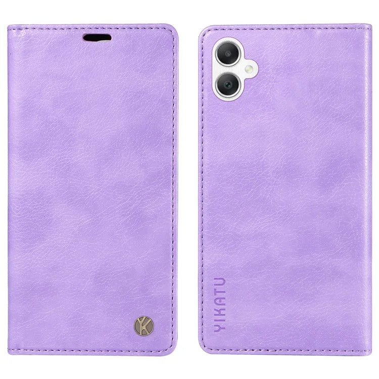 YIKATU YK-006 For Samsung Galaxy A06 Case Wallet Litchi Grain Leather Phone Cover Magnetic Auto-Absorbed