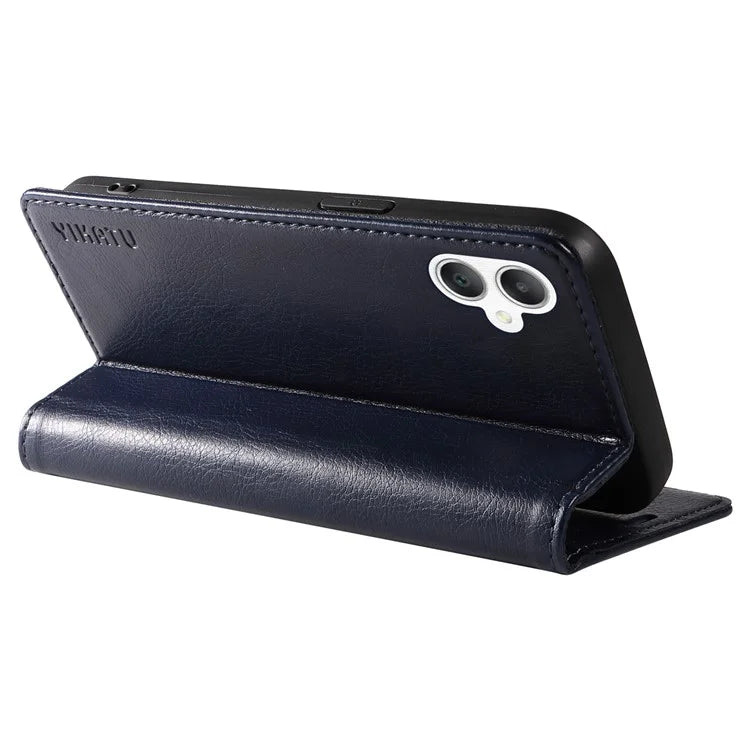 YIKATU YK-006 For Samsung Galaxy A06 Case Wallet Litchi Grain Leather Phone Cover Magnetic Auto-Absorbed