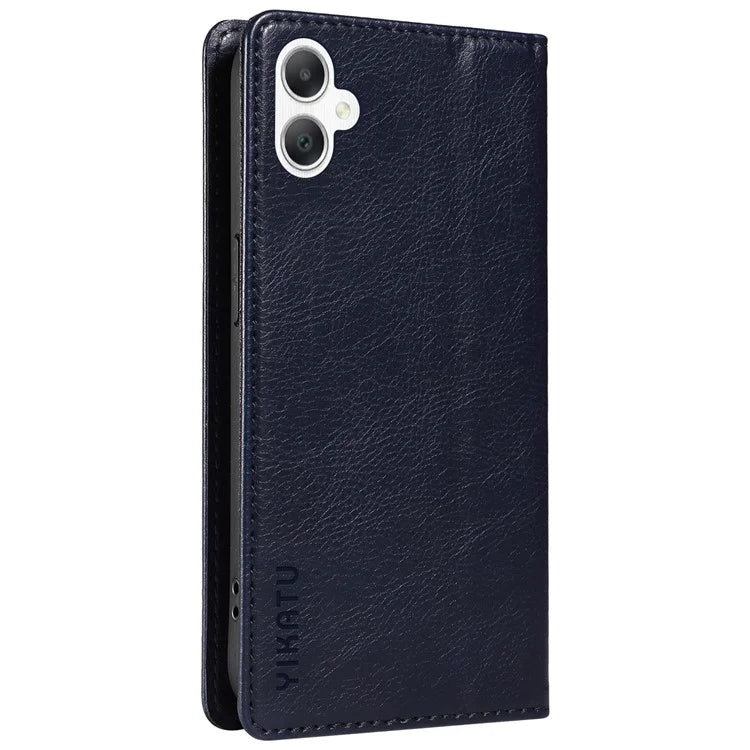 YIKATU YK-006 For Samsung Galaxy A06 Case Wallet Litchi Grain Leather Phone Cover Magnetic Auto-Absorbed