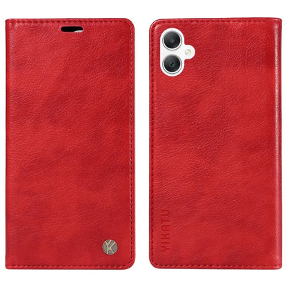 YIKATU YK-006 For Samsung Galaxy A06 Case Wallet Litchi Grain Leather Phone Cover Magnetic Auto-Absorbed