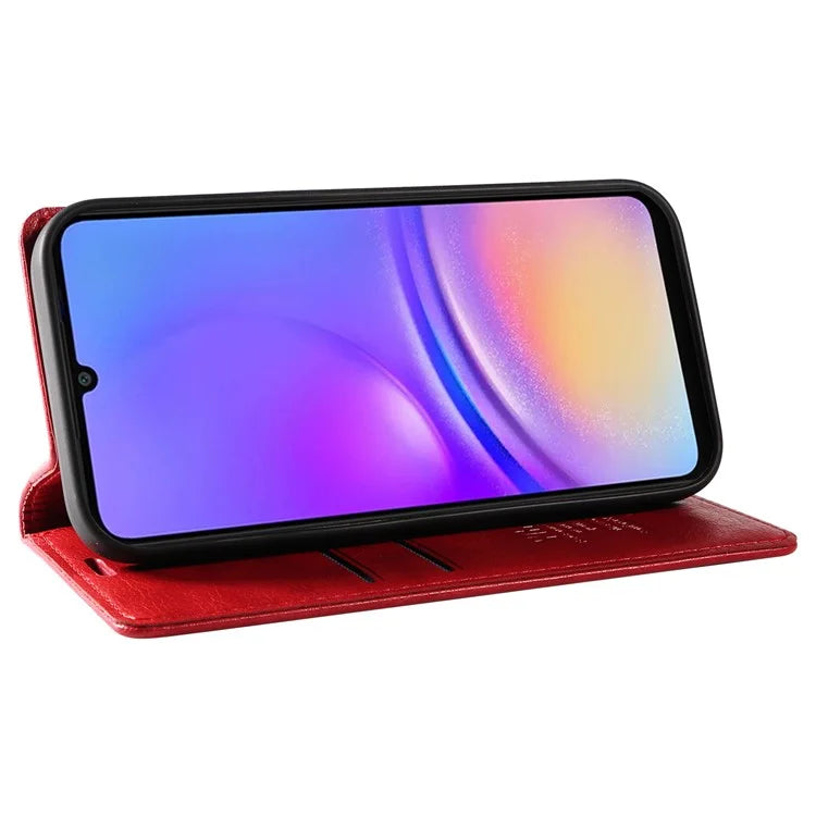 YIKATU YK-006 For Samsung Galaxy A06 Case Wallet Litchi Grain Leather Phone Cover Magnetic Auto-Absorbed