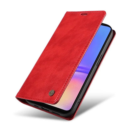 YIKATU YK-006 For Samsung Galaxy A06 Case Wallet Litchi Grain Leather Phone Cover Magnetic Auto-Absorbed