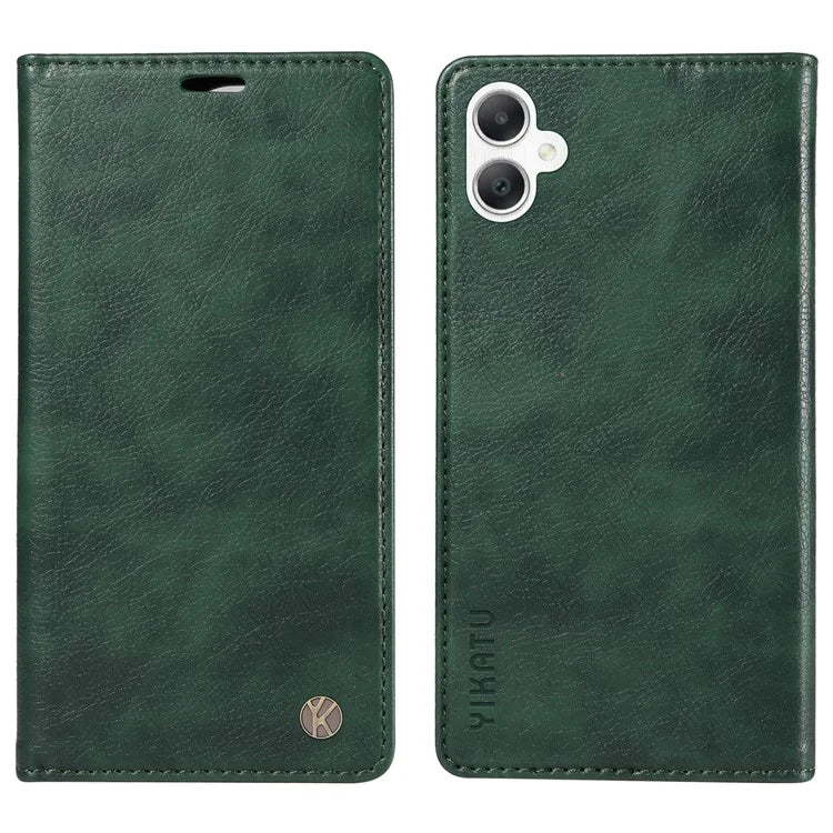YIKATU YK-006 For Samsung Galaxy A06 Case Wallet Litchi Grain Leather Phone Cover Magnetic Auto-Absorbed