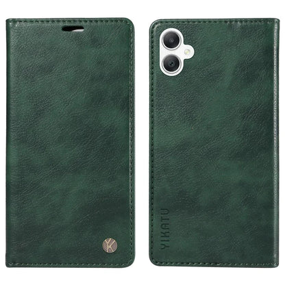 YIKATU YK-006 For Samsung Galaxy A06 Case Wallet Litchi Grain Leather Phone Cover Magnetic Auto-Absorbed
