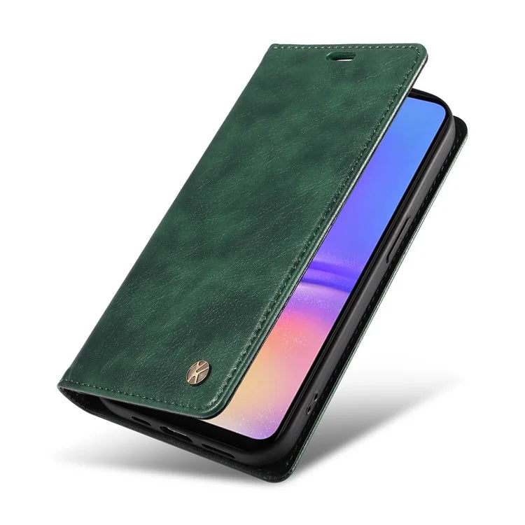 YIKATU YK-006 For Samsung Galaxy A06 Case Wallet Litchi Grain Leather Phone Cover Magnetic Auto-Absorbed