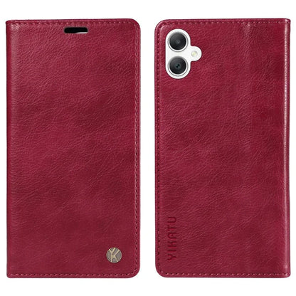 YIKATU YK-006 For Samsung Galaxy A06 Case Wallet Litchi Grain Leather Phone Cover Magnetic Auto-Absorbed