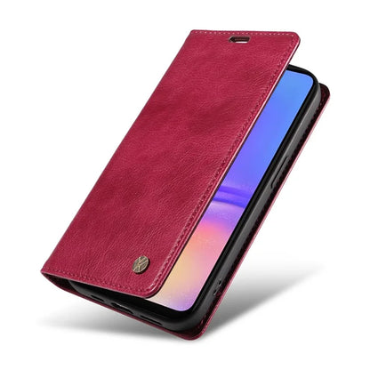 YIKATU YK-006 For Samsung Galaxy A06 Case Wallet Litchi Grain Leather Phone Cover Magnetic Auto-Absorbed
