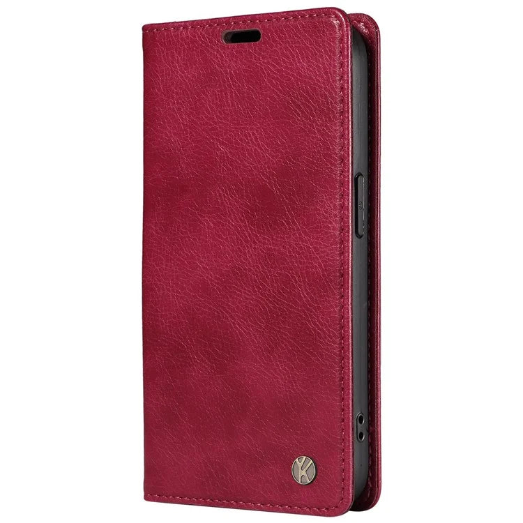 YIKATU YK-006 For Samsung Galaxy A06 Case Wallet Litchi Grain Leather Phone Cover Magnetic Auto-Absorbed