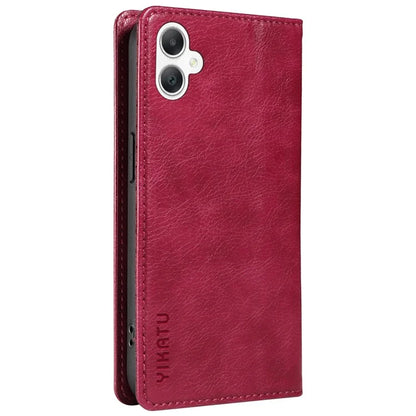 YIKATU YK-006 For Samsung Galaxy A06 Case Wallet Litchi Grain Leather Phone Cover Magnetic Auto-Absorbed