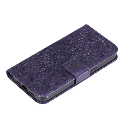KT Imprinting Flower Series-1 For Samsung Galaxy A06 Case Sunflower Leather Wallet Folio Phone Cover