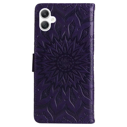 KT Imprinting Flower Series-1 For Samsung Galaxy A06 Case Sunflower Leather Wallet Folio Phone Cover