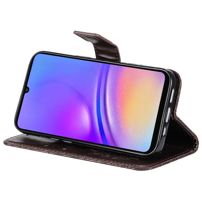 KT Imprinting Flower Series-1 For Samsung Galaxy A06 Case Sunflower Leather Wallet Folio Phone Cover