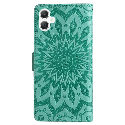 KT Imprinting Flower Series-1 For Samsung Galaxy A06 Case Sunflower Leather Wallet Folio Phone Cover