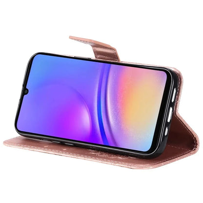 KT Imprinting Flower Series-1 For Samsung Galaxy A06 Case Sunflower Leather Wallet Folio Phone Cover