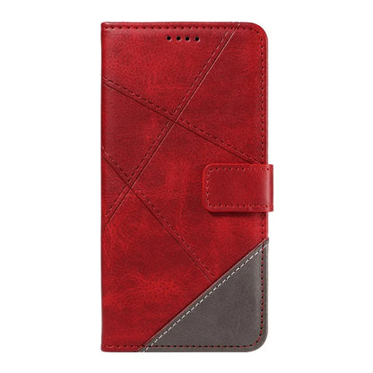 For Samsung Galaxy A06 Case Leather Geometric Line Wallet Phone Cover with Wrist Strap