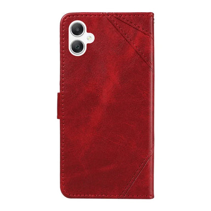 For Samsung Galaxy A06 Case Leather Geometric Line Wallet Phone Cover with Wrist Strap