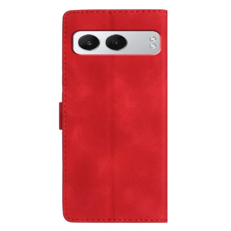 For OnePlus Nord 4 Case Leather Imprinted Flower Phone Cover Wallet with Wrist Strap