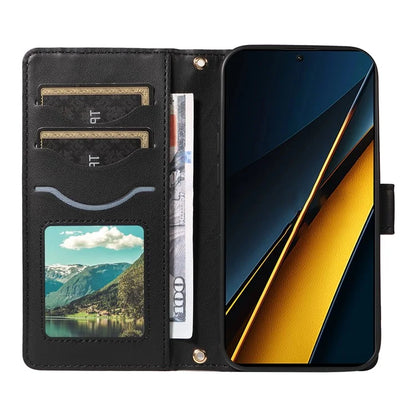 For Xiaomi Poco F6 Pro 5G / Redmi K70 5G / K70 Pro 5G Case Wallet Rhombus Leather Phone Cover with Shoulder Strap, Wrist Strap