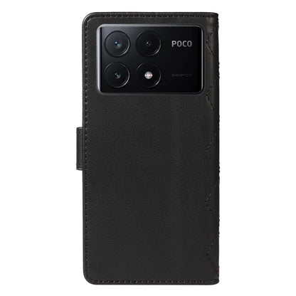 For Xiaomi Poco F6 Pro 5G / Redmi K70 5G / K70 Pro 5G Case Wallet Rhombus Leather Phone Cover with Shoulder Strap, Wrist Strap