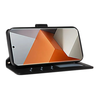 For Xiaomi Redmi Note 13 Pro+ 5G Case Wallet Rhombus Leather Phone Cover with Shoulder Strap, Wrist Strap