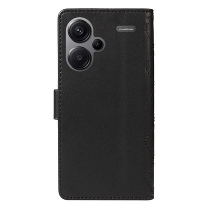 For Xiaomi Redmi Note 13 Pro+ 5G Case Wallet Rhombus Leather Phone Cover with Shoulder Strap, Wrist Strap