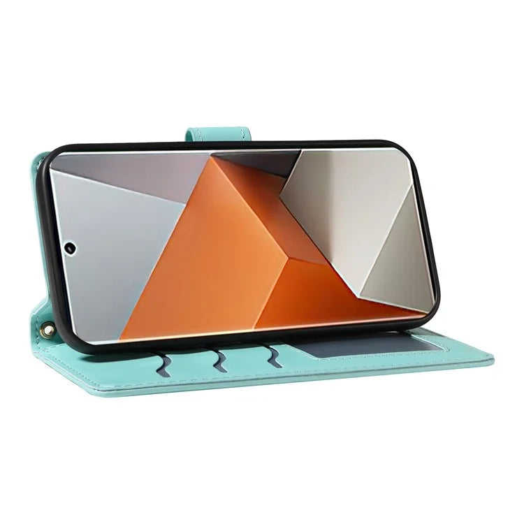 For Xiaomi Redmi Note 13 Pro+ 5G Case Wallet Rhombus Leather Phone Cover with Shoulder Strap, Wrist Strap