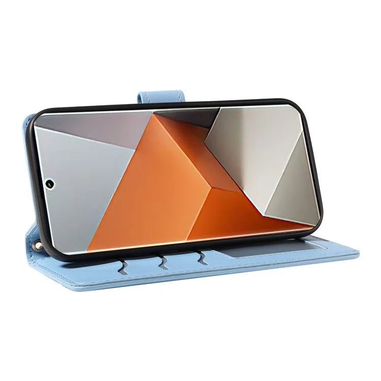 For Xiaomi Redmi Note 13 Pro+ 5G Case Wallet Rhombus Leather Phone Cover with Shoulder Strap, Wrist Strap