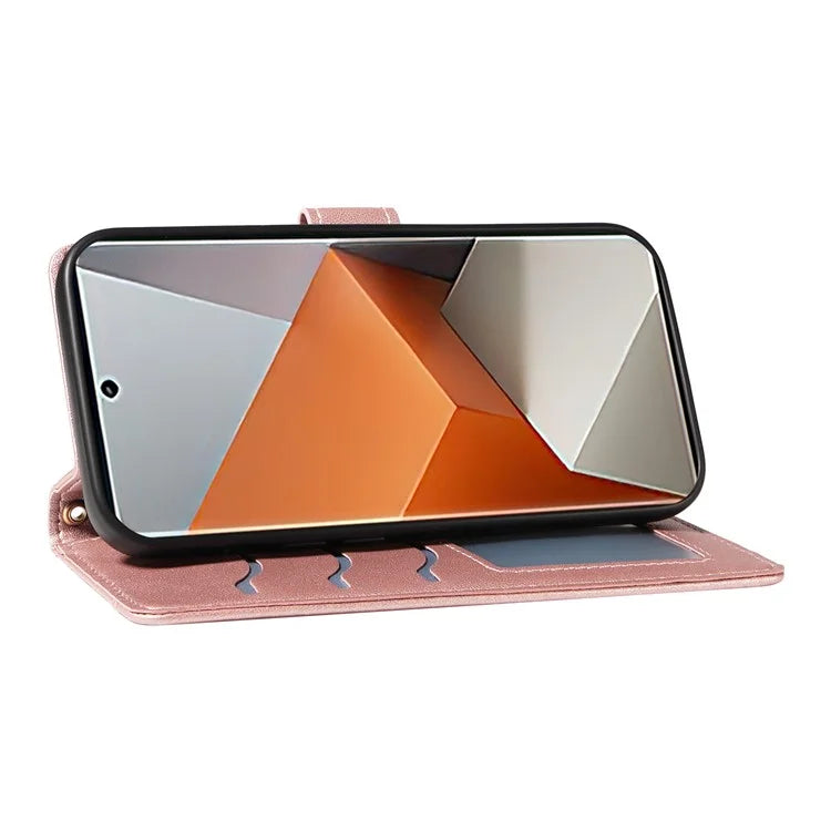 For Xiaomi Redmi Note 13 Pro+ 5G Case Wallet Rhombus Leather Phone Cover with Shoulder Strap, Wrist Strap