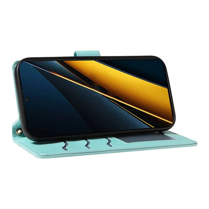 For Xiaomi Poco X6 Pro 5G / Redmi K70E 5G Case Wallet Rhombus Leather Phone Cover with Shoulder Strap, Wrist Strap