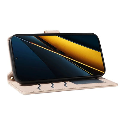 For Xiaomi Poco X6 Pro 5G / Redmi K70E 5G Case Wallet Rhombus Leather Phone Cover with Shoulder Strap, Wrist Strap