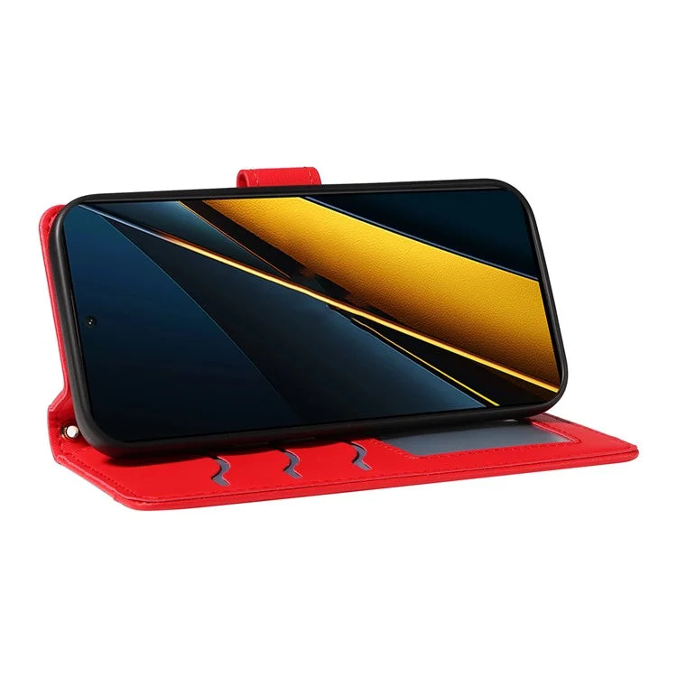 For Xiaomi Poco X6 Pro 5G / Redmi K70E 5G Case Wallet Rhombus Leather Phone Cover with Shoulder Strap, Wrist Strap