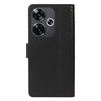 For Xiaomi Redmi 13 5G / 4G / Note 13R 5G / Poco M6 4G Case Wallet Rhombus Leather Phone Cover with Shoulder Strap, Wrist Strap