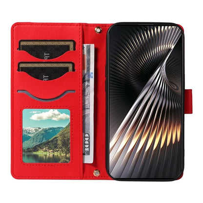 For Xiaomi Redmi 13 5G / 4G / Note 13R 5G / Poco M6 4G Case Wallet Rhombus Leather Phone Cover with Shoulder Strap, Wrist Strap