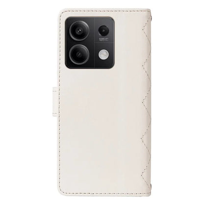 For Xiaomi Redmi Note 13 5G Case Wallet Rhombus Leather Phone Cover with Shoulder Strap, Wrist Strap