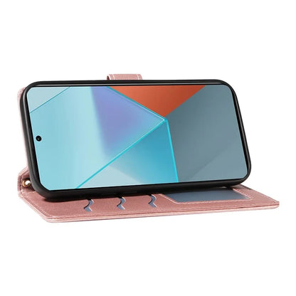 For Xiaomi Poco X6 5G / Redmi Note 13 Pro 5G Case Wallet Rhombus Leather Phone Cover with Shoulder Strap, Wrist Strap